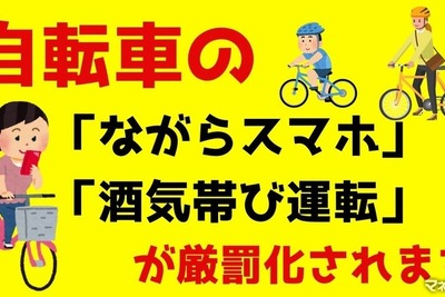 自転車の「ながらスマホ」と「酒気帯び運転」が厳罰化---刑罰の内容・支払い方法を解説 画像