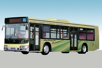【東京ショー2002出品車】携帯電話でバス運賃を決済、日野が新しいシステムを提案 画像