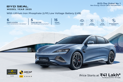 BYDのEVセダン『シール』、インド2025年型はダンパー&エアコン強化 画像