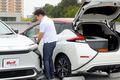 日産『リーフ』をそのまま急速充電ステーションに変える、ベルエナジーが「MESTA pro」開発 画像