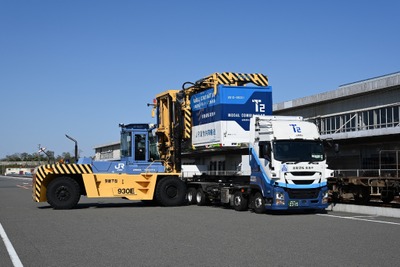 日本通運やJR貨物、自動運転トラックと貨物鉄道を組み合わせた日本初の輸送モデルを実証 画像