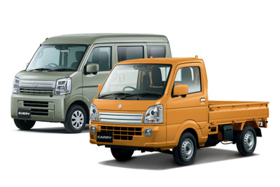 スズキ、軽トラック『キャリイ』と軽四輪車『エブリイ』に新色「ツールオレンジ」と「アイビーグリーン」初採用 画像
