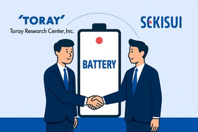 二次電池の評価試験で連携、東レリサーチセンターと積水化学が覚書締結 画像