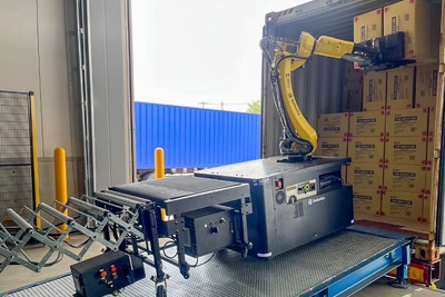 AI搭載の荷降ろしロボット、物流センターに導入…SGシステムらが開発 画像