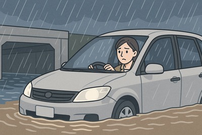 豪雨時のアンダーパス通行は危険 水圧・電装故障・車両浮上で脱出困難に 画像