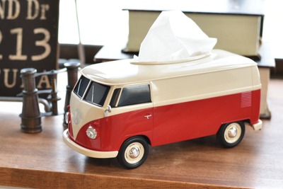 VW「T1」バスを忠実に再現、ティッシュケース発売…タイヤが回転 画像