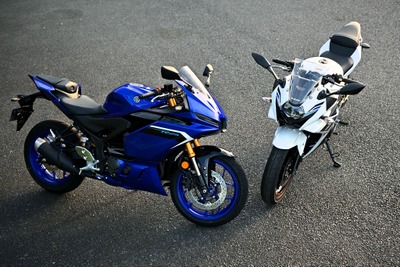 「小さなハヤブサ」と「小さなYZF-R1」が宿っている…同じ250ccスポーツでも全く違う!? スズキ『GSX250R』とヤマハ『YZF-R25』を乗り比べてみた 画像