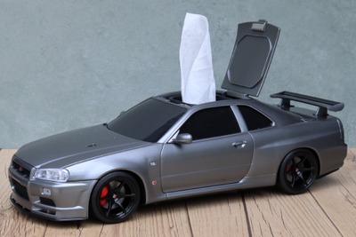 R34スカイラインGT-R型ウェットティッシュケース、新色ガンメタリックシルバー発売 画像
