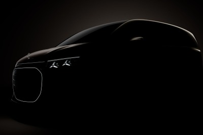 メルセデスベンツの新型電動ミニバン『VLE』、2026年デビューへ…ティザー写真公開 画像