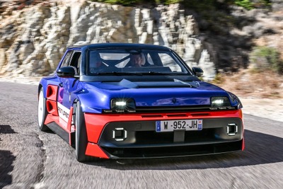 ルノーの電動スーパーカー『5ターボ3E』、初の公開走行…ツール・ド・コルス優勝車カラーで登場 画像