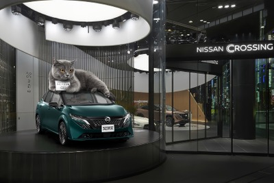 日産『オーラ』短編ドラマ、第3話公開…東京銀座で巨大猫モニュメント展示も開始 画像