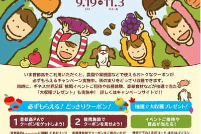 【プレゼント】首都高で行こう、収穫の秋! 画像