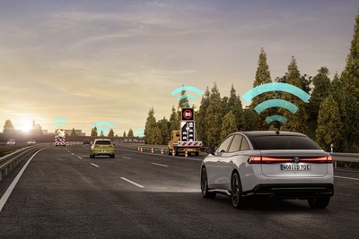 VW「Car2X」搭載車、欧州生産200万台突破…車両同士や交通インフラとの直接通信で事故リスク軽減めざす 画像