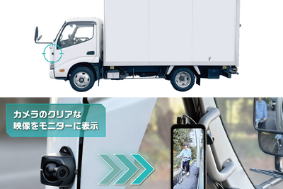 トラックのサイド＆リアの死角をカバー、セイワのデジタルサイドミラー「RAY30」発売 画像