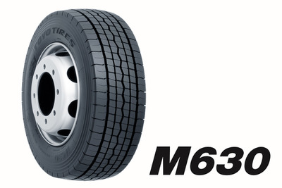 トーヨータイヤ、偏摩耗を61％低減した4軸低床トラック専用タイヤ「M630」発売へ 画像
