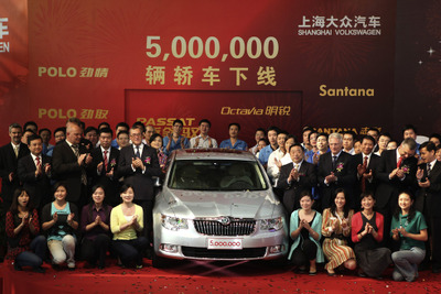 VWの中国合弁、上海VWが累計生産500万台達成…生産開始から25年 画像