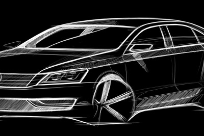 VW、新型ミッドサイズセダンのイメージスケッチを公開…2011年発売 画像