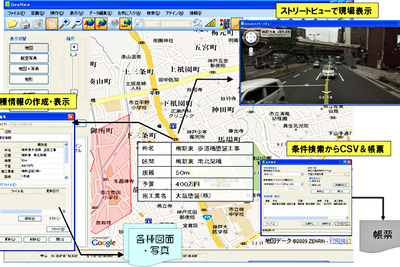 Googleマップを利用した地図ソフト、NTTデータが発売 画像