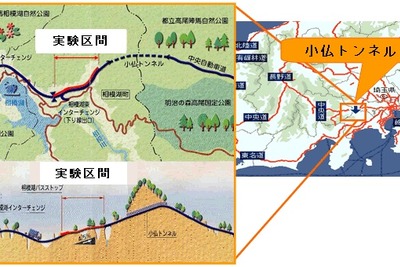 中央道で渋滞削減の実験---小仏トンネル 画像