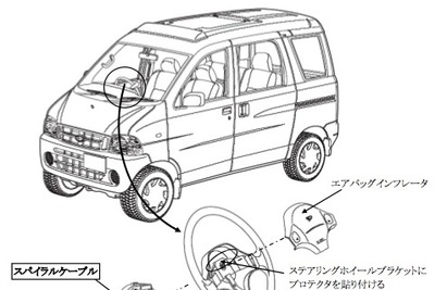 ダイハツ アトレー など4車種、エアバッグが誤作動 画像