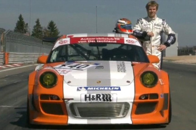 ［動画］ニコ・ヒュルケンベルグ、911ハイブリッドレーサーを試乗 画像