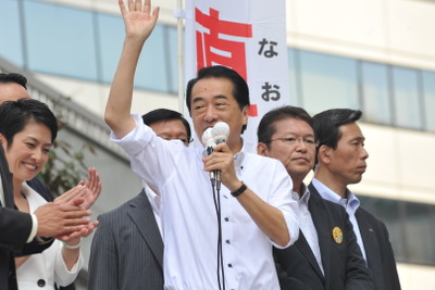 ［民主党代表選］菅首相、週末最後の訴え 画像