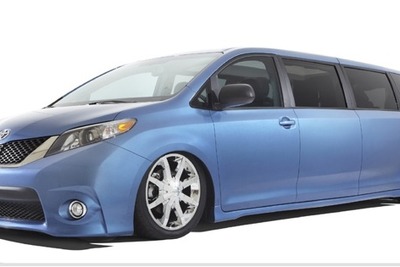 【SEMA10】トヨタのミニバン、全長6.2mのリムジンに変身 画像