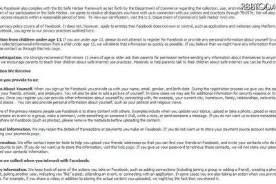 “合衆国憲法より長い”Facebookのプライバシーポリシー、改訂しても… 画像