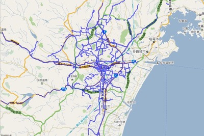 【東日本大地震】無料アプリ「通れた道路」…走行実績を毎日更新 画像