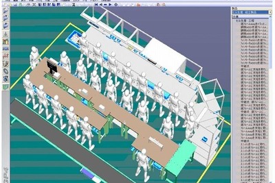 生産ラインの作業員の動きをシミュレートするソフト　富士通が発売 画像