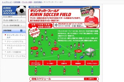 キリンサッカーフィールド、小学生1200名招待 画像