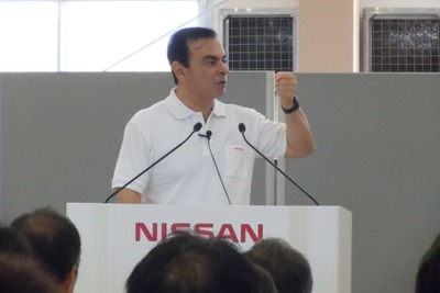 日産ゴーン社長、本牧専用埠頭を視察…土曜出勤の従業員を激励 画像