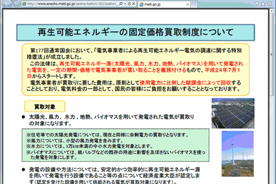 再生エネルギー特措法とは 画像