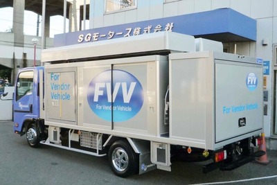 【東京トラックショー11】温度管理機能付ボトラーカー SGモータースが開発 画像