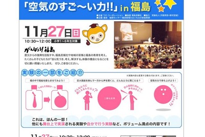［科学イベント］がんばろう福島、空気のすご～い力!!　11月27日 画像