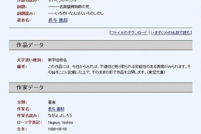 ［青空文庫］2012年になって、著作権が消滅した作家たち 画像