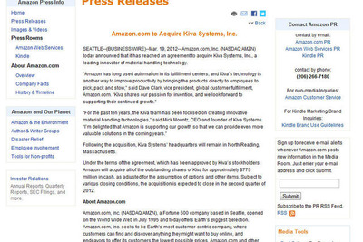 ［アマゾン］ロボットメーカーを買収 画像