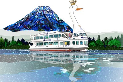 山中湖に遊覧船『白鳥の湖』誕生 画像