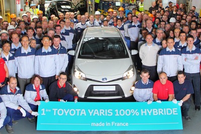トヨタ ヴィッツハイブリッド、フランス工場で生産開始 画像