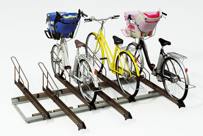 ダイケン、スライド式自転車ラックの高強度タイプを発売  画像