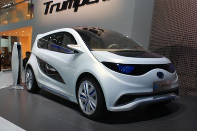 【北京モーターショー12】中国広州汽車から小型EVコンセプト、E-linker …2014年までに市販 画像