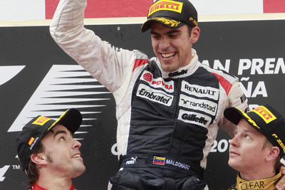 【F1 スペインGP】優勝マルドナド「今の、この気分を想像してもらえるよね！」 画像