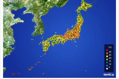 関東地方、今年初の真夏日 画像