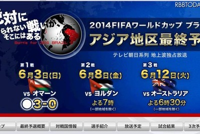 W杯アジア最終予選ヨルダン戦…今夜19時30分から 画像