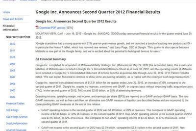 Googleの第2四半期決算発表、過去最高の売上 画像