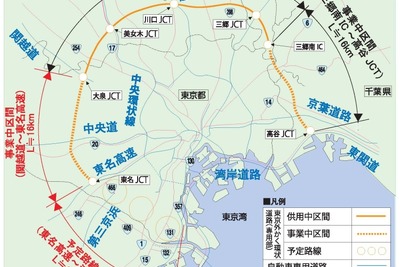 【新聞ウォッチ】外環道着工…関越〜東名区間、60分から12分に短縮へ 画像