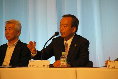 【トヨタ 環境技術発表】内山田副会長、HVの特許切れは16年以降 画像