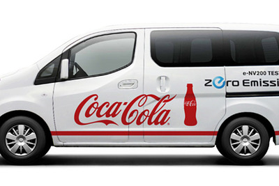 日産、e-NV200 の投入に向けた実証運行をコカ・コーラ セントラル ジャパンと開始 画像