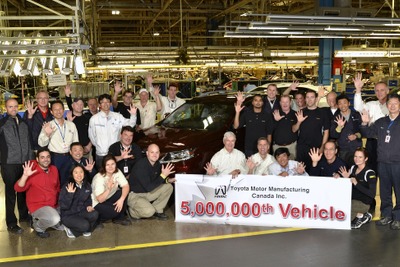 トヨタ、カナダ生産が累計500万台達成 画像