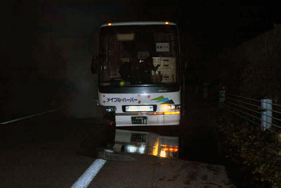 【山陽道夜行高速バス炎上】その1…妙に生暖かった 画像